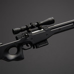L96 Sniper Rifle 1:3 Scale Diecast Metal Model Gun + Scope + Bipod // Black