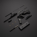 Bullpup Civilian 1:3 Scale Diecast Metal Model Gun+ Display Stand // Black