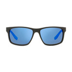 Nike // Unisex Cruiser Square Sunglasses // Matte Black + Blue