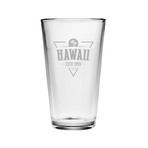 Pint Glasses // Hawaii State Vintage Series // Set of 4