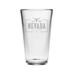 Pint Glasses // Nevada State Vintage Series // Set of 4