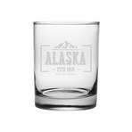 Rocks Glasses // Alaska State Vintage Series // Set of 4