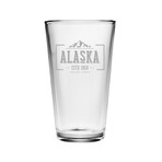 Pint Glasses // Alaska State Vintage Series // Set of 4