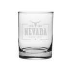 Rocks Glasses // Nevada State Vintage Series // Set of 4