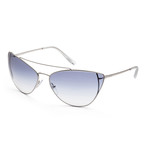 Women's PR65VS-1BC8V168 Fashion Sunglasses // Silver + Light Blue