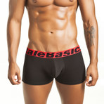 Trunk Boxer Shorts // 3-Pack // Black + White + Red (XL)