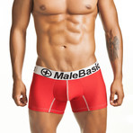 Fitted Boxer Short // Red (L)