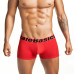 Trunk Boxer Shorts // 3-Pack // Black + White + Red (XL)