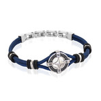 North Star Cord Adjustable Bracelet // Blue + Black