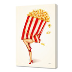 Popcorn Girl (16"W x 24"H x 1.5"D)