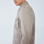 Shel Leather Jacket // Beige (XL)