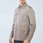 Shel Leather Jacket // Beige (S)