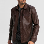 Squire Leather Jacket // Brown (L)