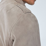 Shel Leather Jacket // Beige (M)