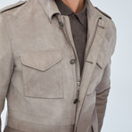 Shel Leather Jacket // Beige (L)