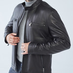 Selby Leather Jacket // Black (3XL)