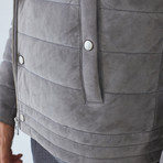Silver Leather Jacket // Gray (3XL)