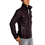 Charles Leather Jacket // Claret Red (M)