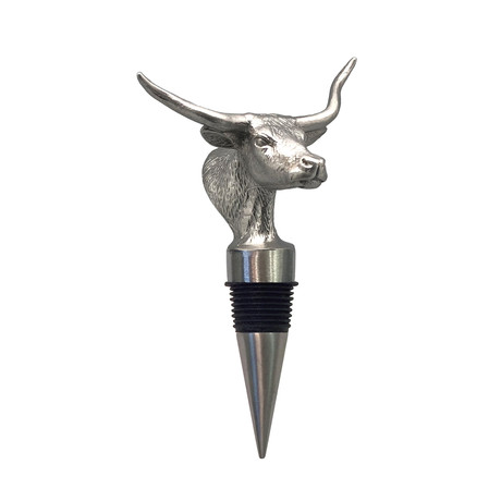Menagerie Stainless Steel Wine Stoppers // Longhorn
