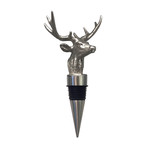 Menagerie Stainless Steel Wine Stoppers // Stag Head