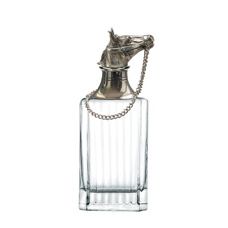 Menagerie Classic Crystal Whiskey Decanter // Horse