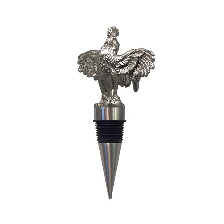 Menagerie Stainless Steel Wine Stoppers // Rooster