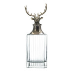 Menagerie Classic Crystal Whiskey Decanter // Stag