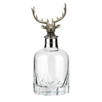 Menagerie Modern Crystal Whiskey Decanter // Stag