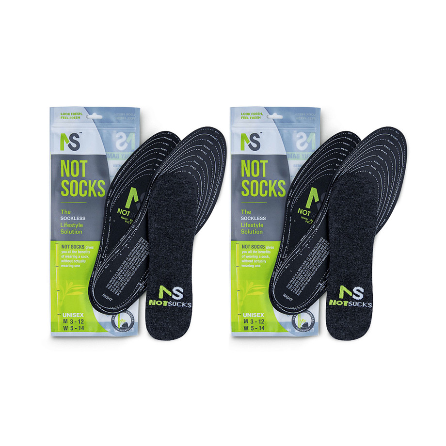NotSocks Shoe Insert Go Sockless with Charcoal Touch of Modern