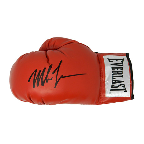 Mike Tyson Signed Everlast Red Full Size Boxing Glove