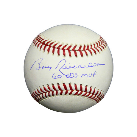 Bobby Richardson // Signed Rawlings Official MLB Baseball // " '60 WS MVP" Inscription