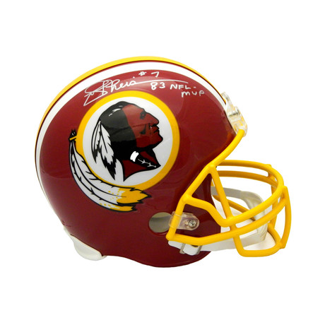 Joe Theismann // Signed T/B Riddell Helmet // Washington Redskins // Full Size Replica // " '83 NFL MVP" Inscription