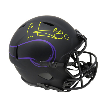 Cris Carter // Signed Riddell Replica Helmet // Minnesota Vikings // Eclipse Black Matte