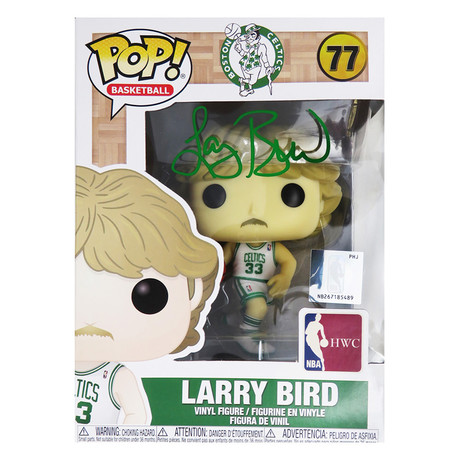 Larry Bird // Signed NBA Legends Funko Pop Doll #77 // Boston Celtics