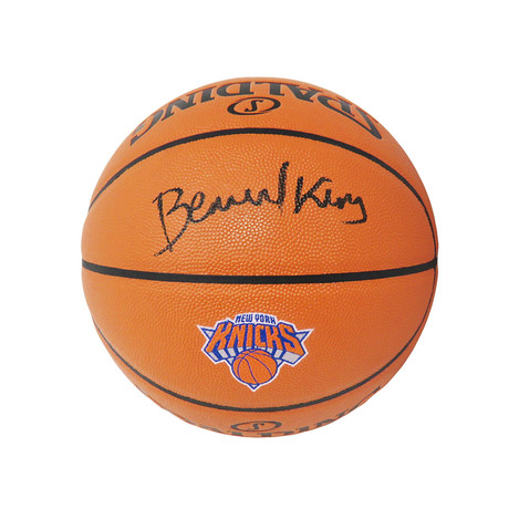 Bernard King // Signed Spalding NBA Basketball // Logo Game Series Replica // NY Knicks