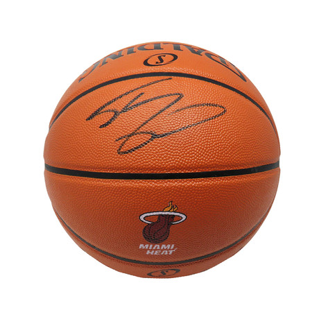 Shaquille O'Neal // Signed Spalding Basketball // Miami Heat // Logo Game Series Replica
