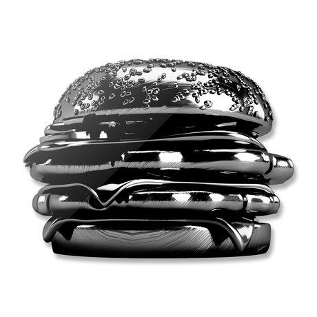 Piano Black Burger (11"W x 15"H x 0.45"D)