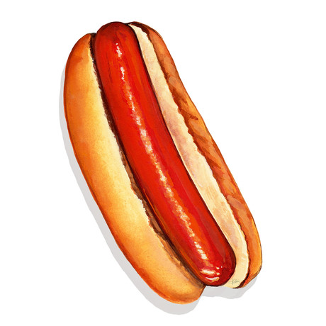 Hot Dog (12"W x 16"H x 0.45"D)