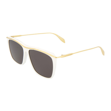 Men's Square Sunglasses V2 // Shiny White + Shiny Endura Gold