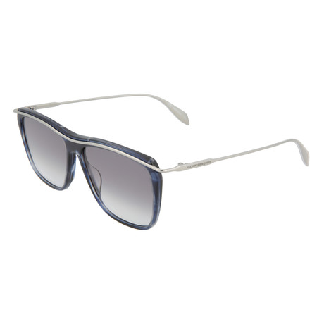 Men's Square Sunglasses V1 // Blue Havana + Light Ruthenium