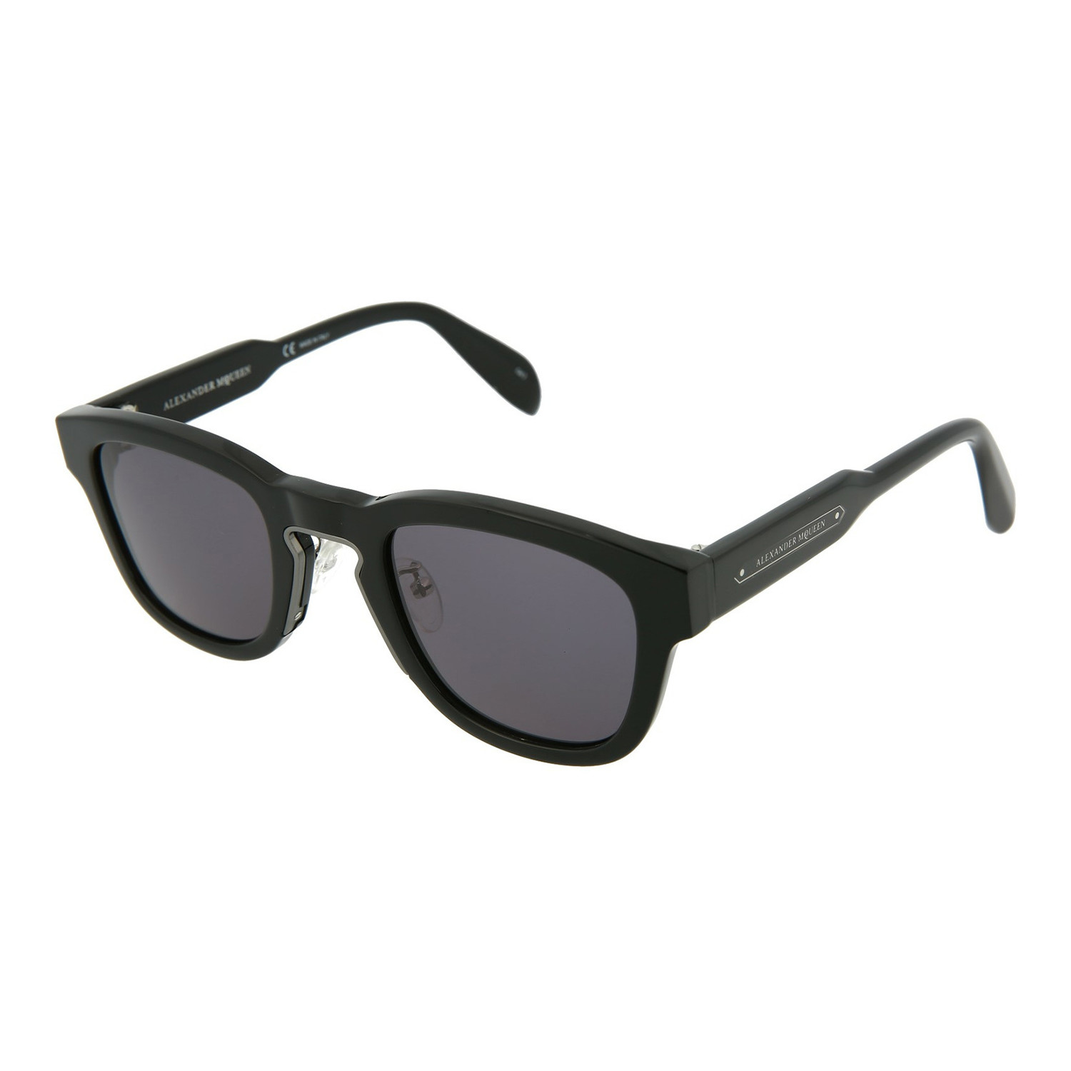 Men's Round Sunglasses // Black + Gray - Alexander McQueen - Touch of ...