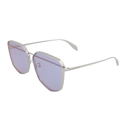Unisex Oversized Sunglasses // Ruthenium + Blue