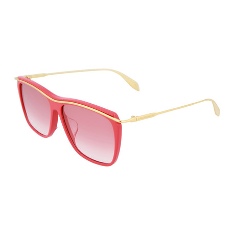 Men's Square Sunglasses V2 // Shiny Red + Shiny Endura Gold