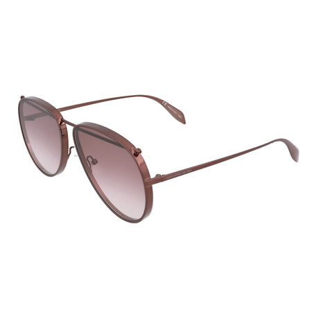 Unisex Aviator Sunglasses // Copper + Pink