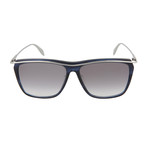 Men's Square Sunglasses V2 // Blue Havana + Light Ruthenium