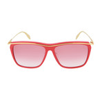 Men's Square Sunglasses V2 // Shiny Red + Shiny Endura Gold