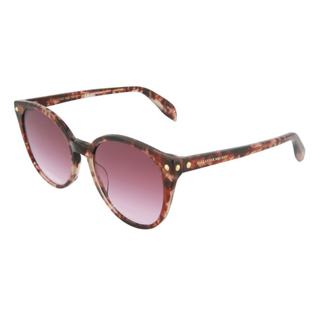 Women's Round Sunglasses // Havana + Pink