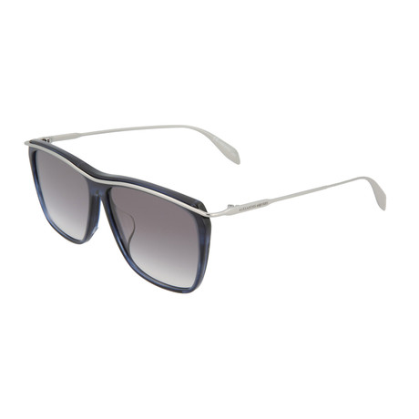 Men's Square Sunglasses V2 // Blue Havana + Light Ruthenium
