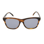 Unisex Square Sunglasses V1 // Havana + Blue Gray