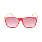 Men's Square Sunglasses V1 // Shiny Red + Shiny Endura Gold